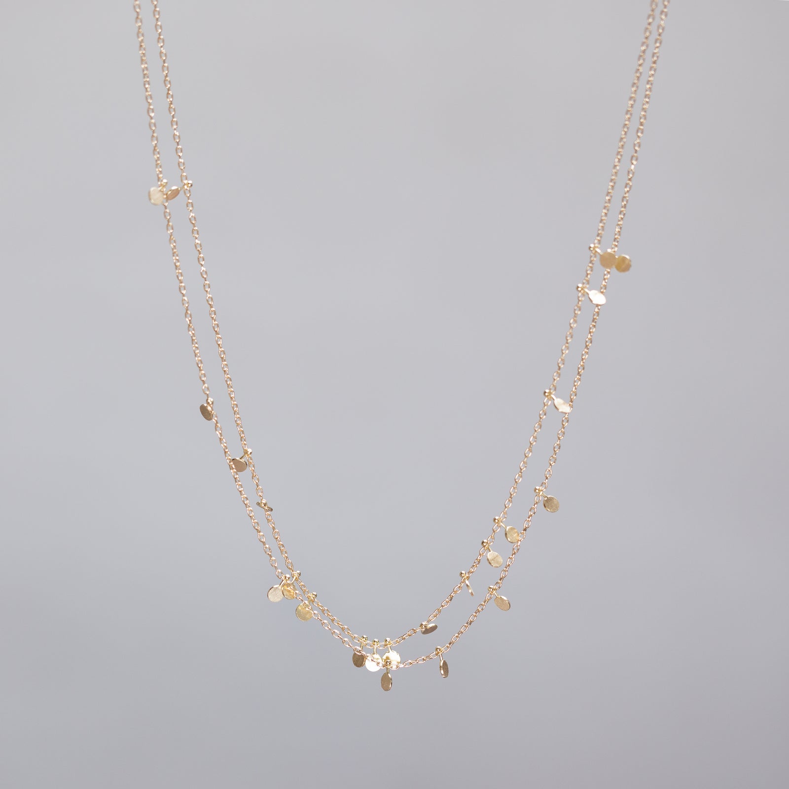 Tiny Dots Double Chain Necklace