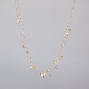 Tiny Dots Double Chain Necklace