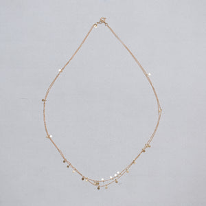 Tiny Dots Double Chain Necklace