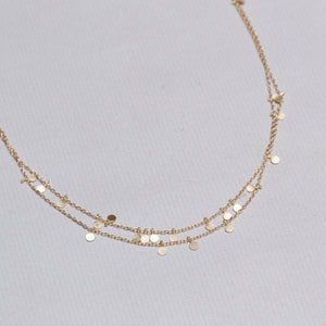 Tiny Dots Double Chain Necklace