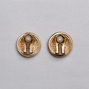 Vintage Gold CD Clip-on Earrings