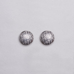 Vintage Silver CD Clip-on Earrings