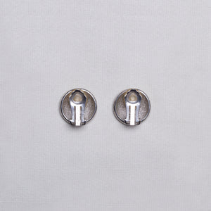 Vintage Silver CD Clip-on Earrings