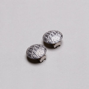 Vintage Silver CD Clip-on Earrings