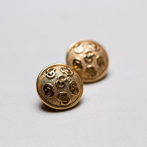 Vintage Gold CD Clip-on Earrings