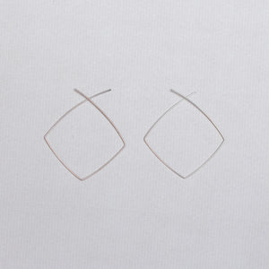 Silver Square Earrings