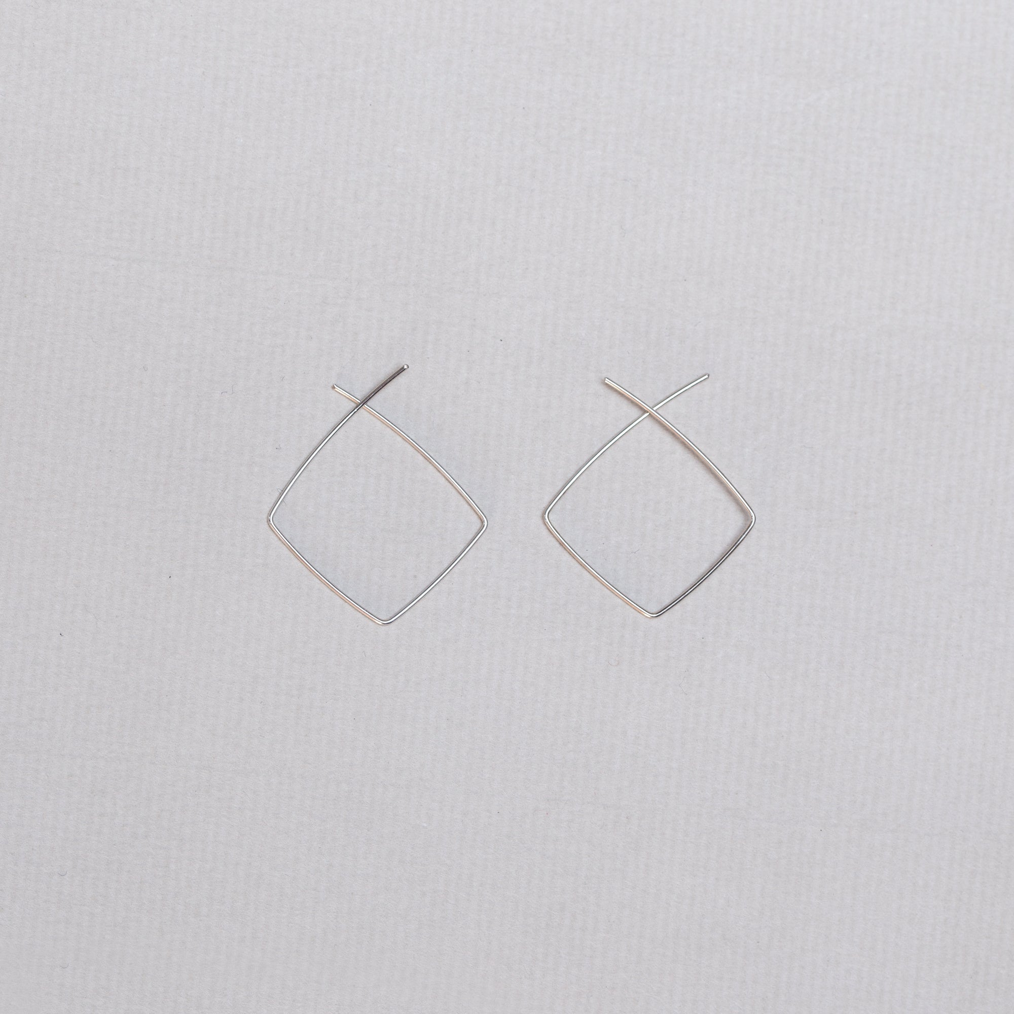 Silver Square Earrings