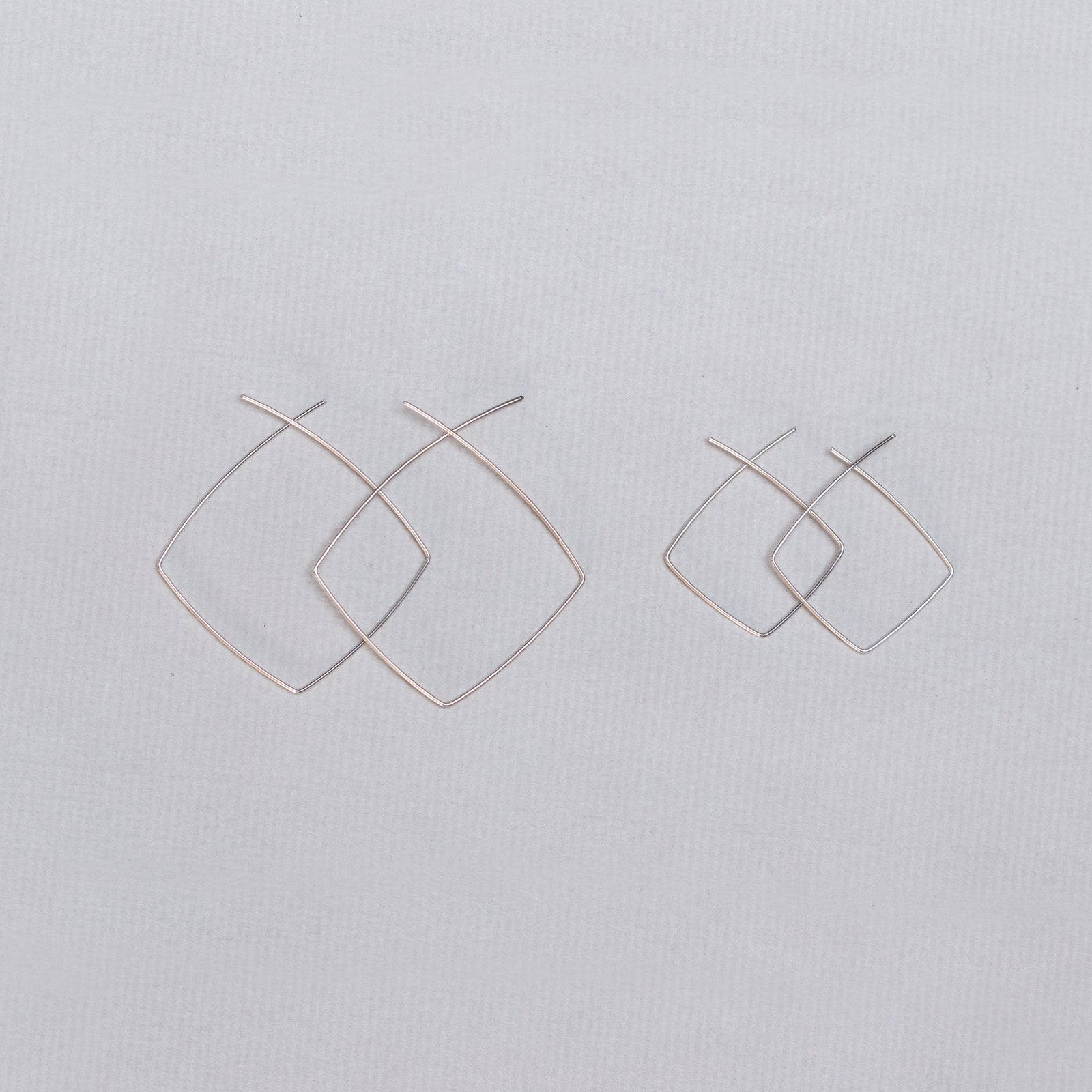 Silver Square Earrings