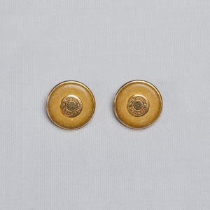 Vintage Hermes Sellier Leather Clip-on Earrings