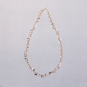 Brass Multi Dot Disc Necklace