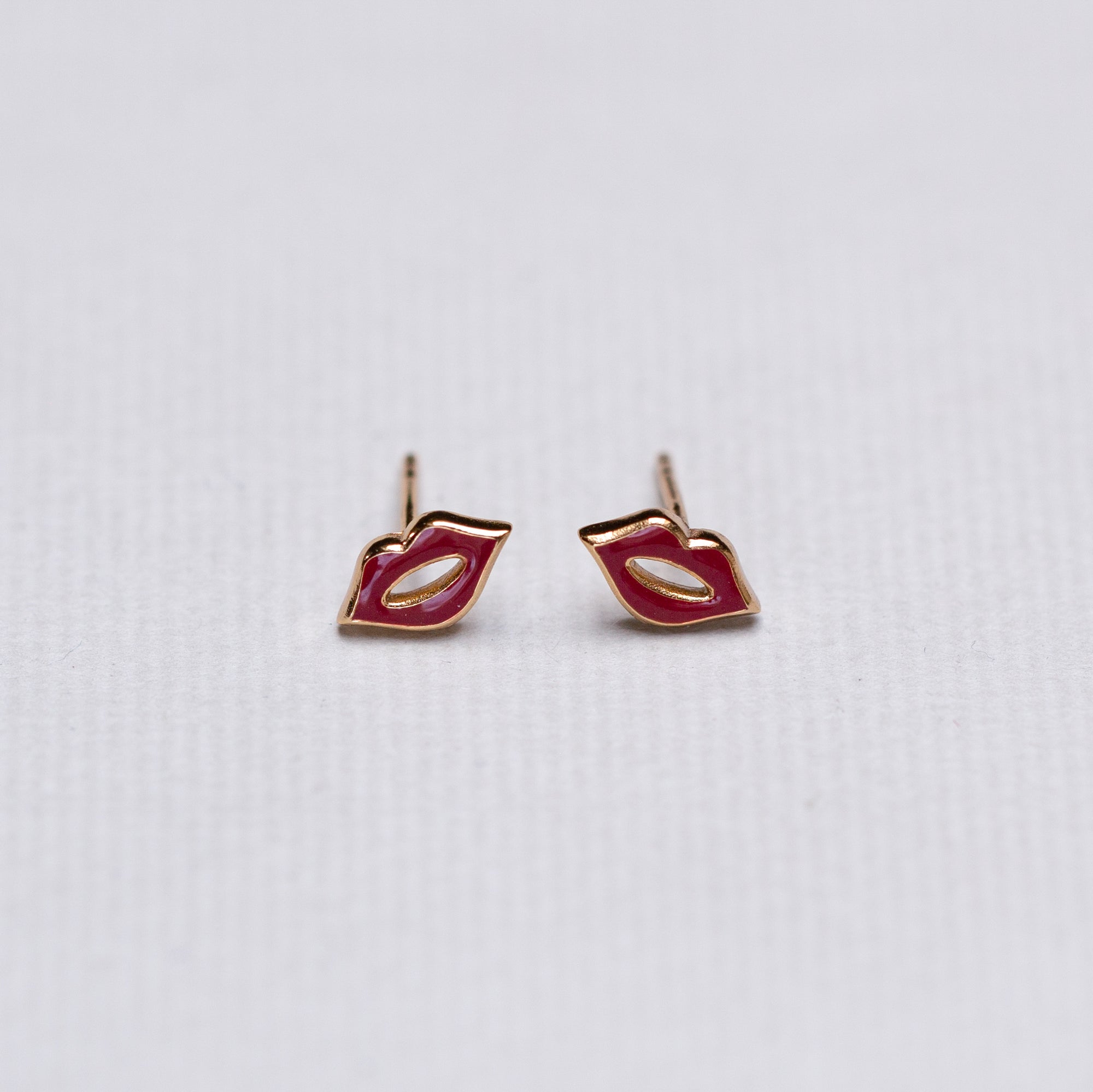 Red Lips Stud Earrings