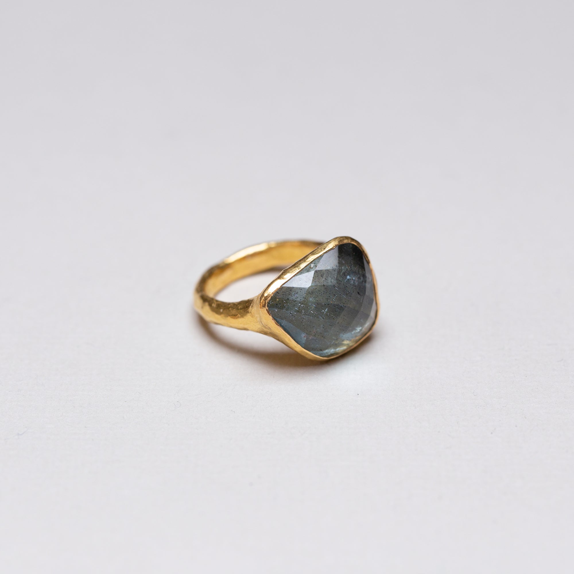 22ct Gold Ring with Aquamarine