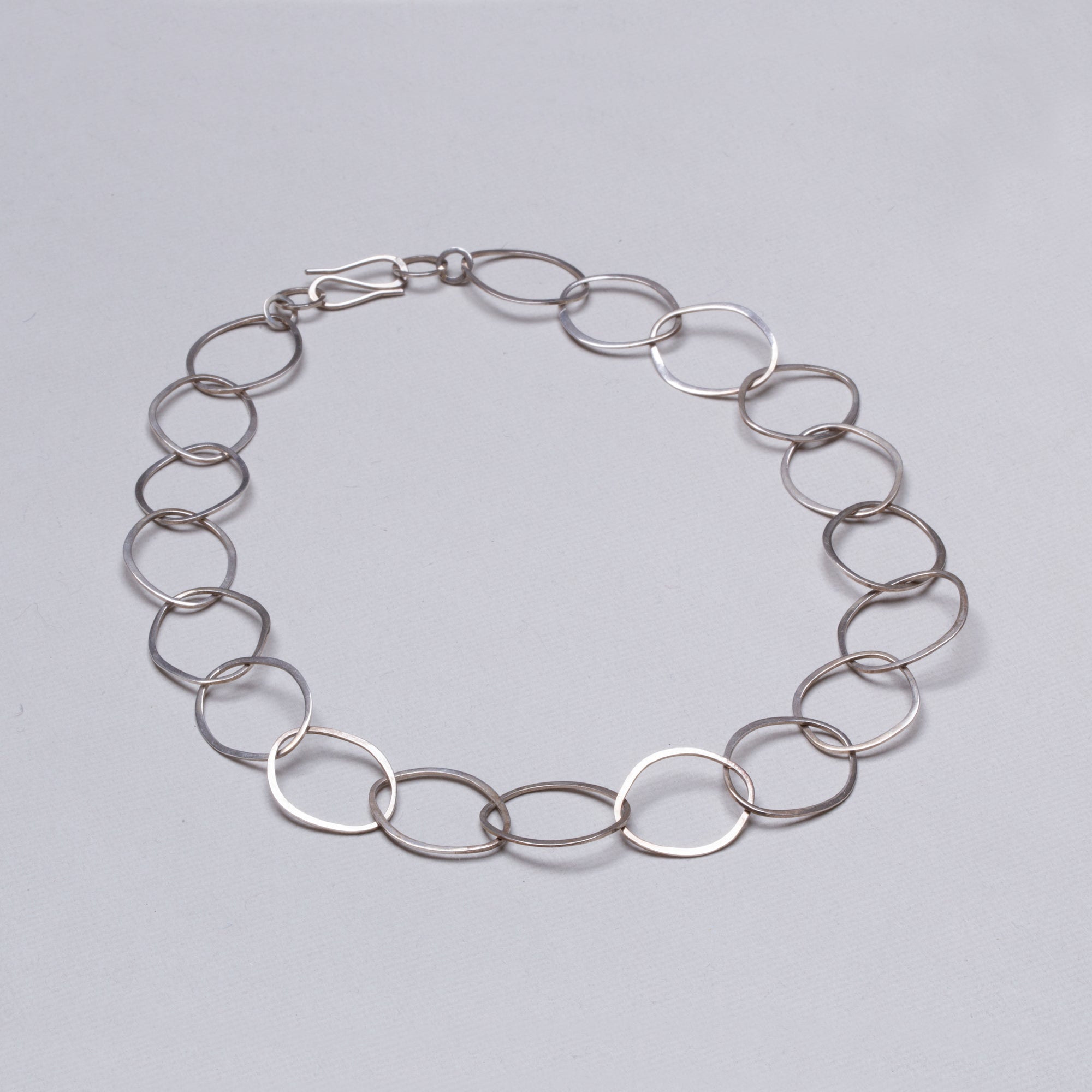 Sterling Silver Small Oval Necklace