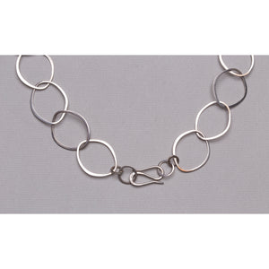 Sterling Silver Small Oval Necklace