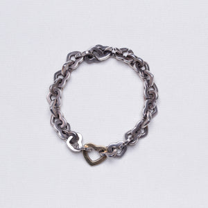 Vintage Sterling Silver Heart Bracelet