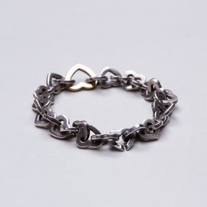 Vintage Sterling Silver Heart Bracelet