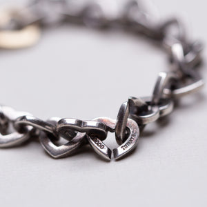 Vintage Sterling Silver Heart Bracelet