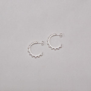 Pearl Stud Hoop Earrings