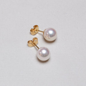 Vintage Asprey Pearl Stud Earrings