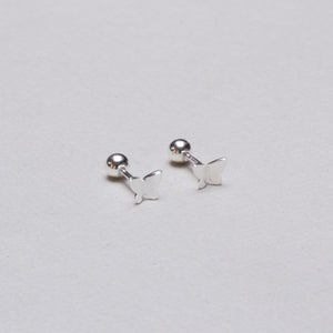 Gold-plated and Silver Butterfly Stud Cartilage Earring