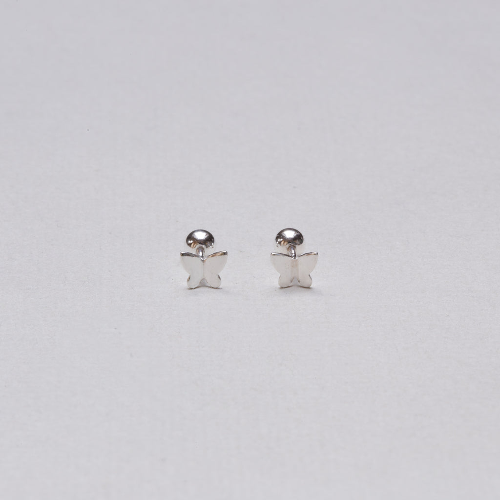 Gold-plated and Silver Butterfly Stud Cartilage Earring