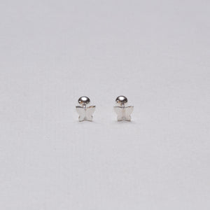 Gold-plated and Silver Butterfly Stud Cartilage Earring