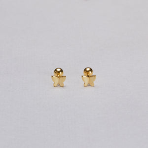 Gold-plated and Silver Butterfly Stud Cartilage Earring