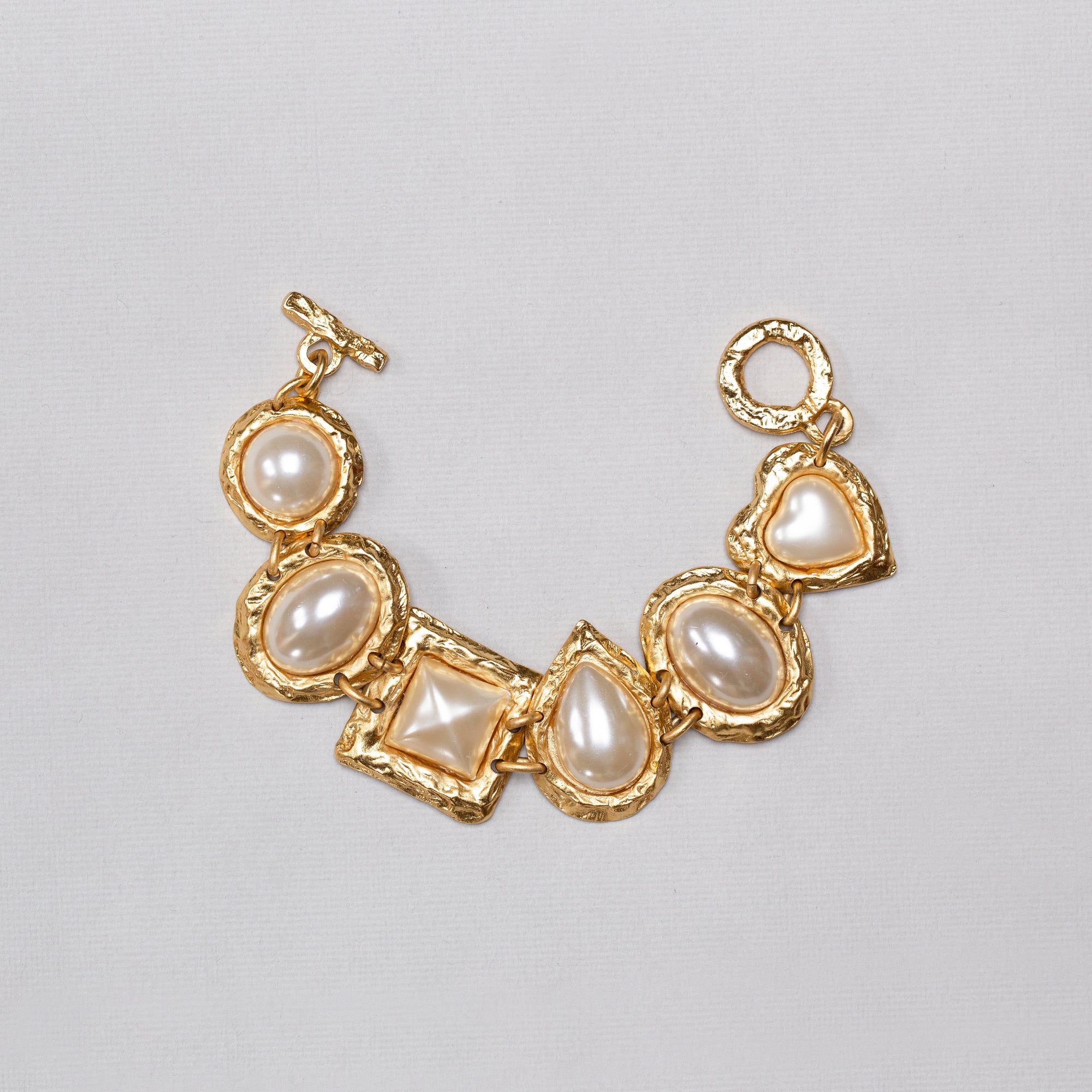 Vintage Gold Textured Bracelet