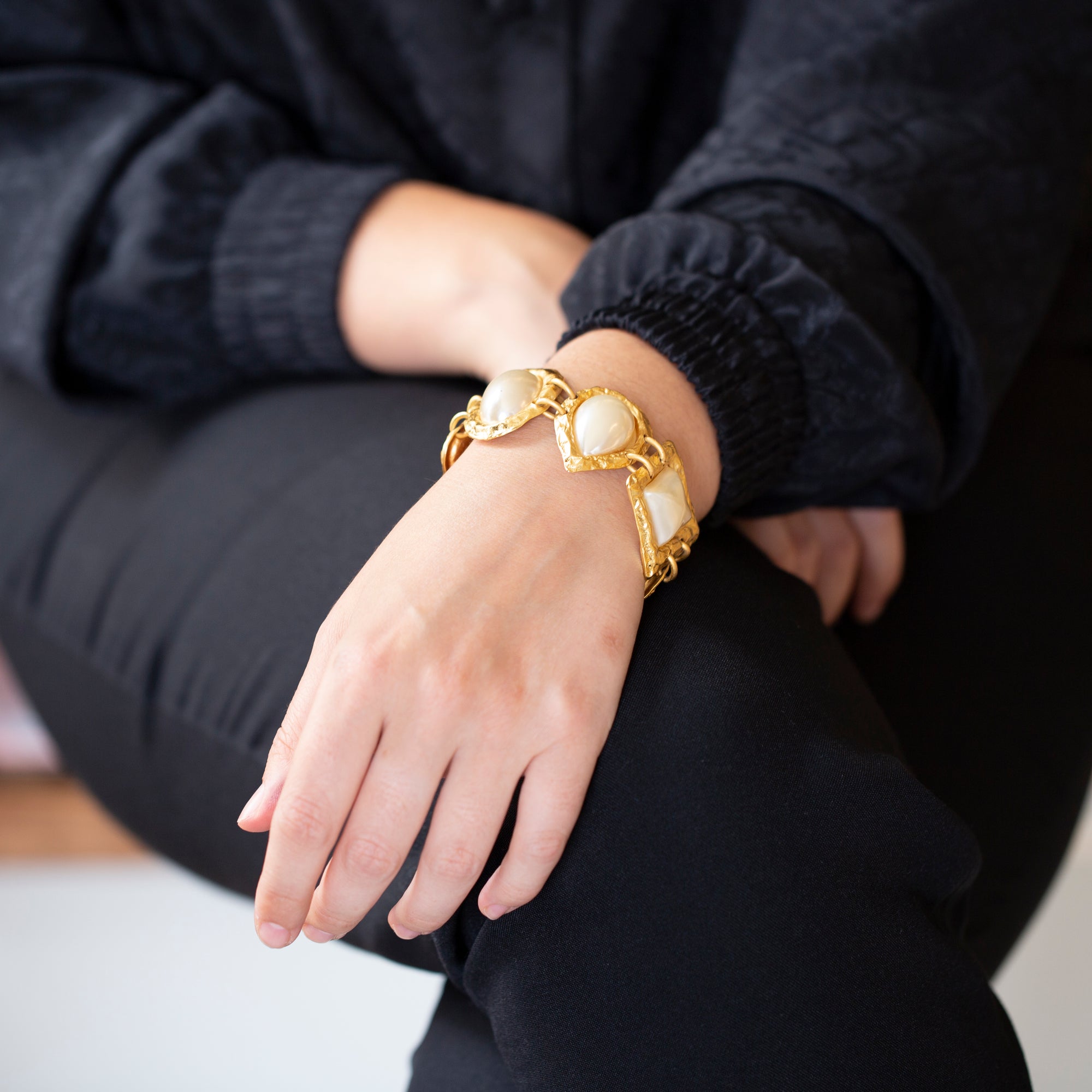 Vintage Gold Textured Bracelet