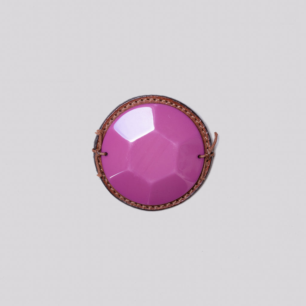 Vintage Marni Leather and Resin Brooch