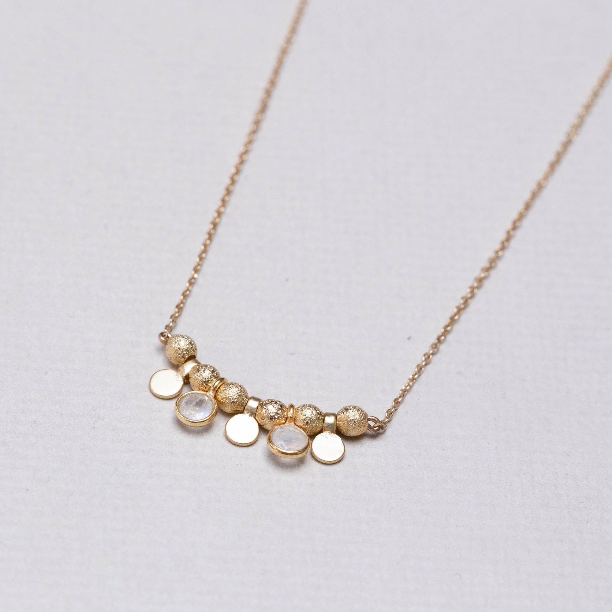 Gold-plated Moonstone Necklace