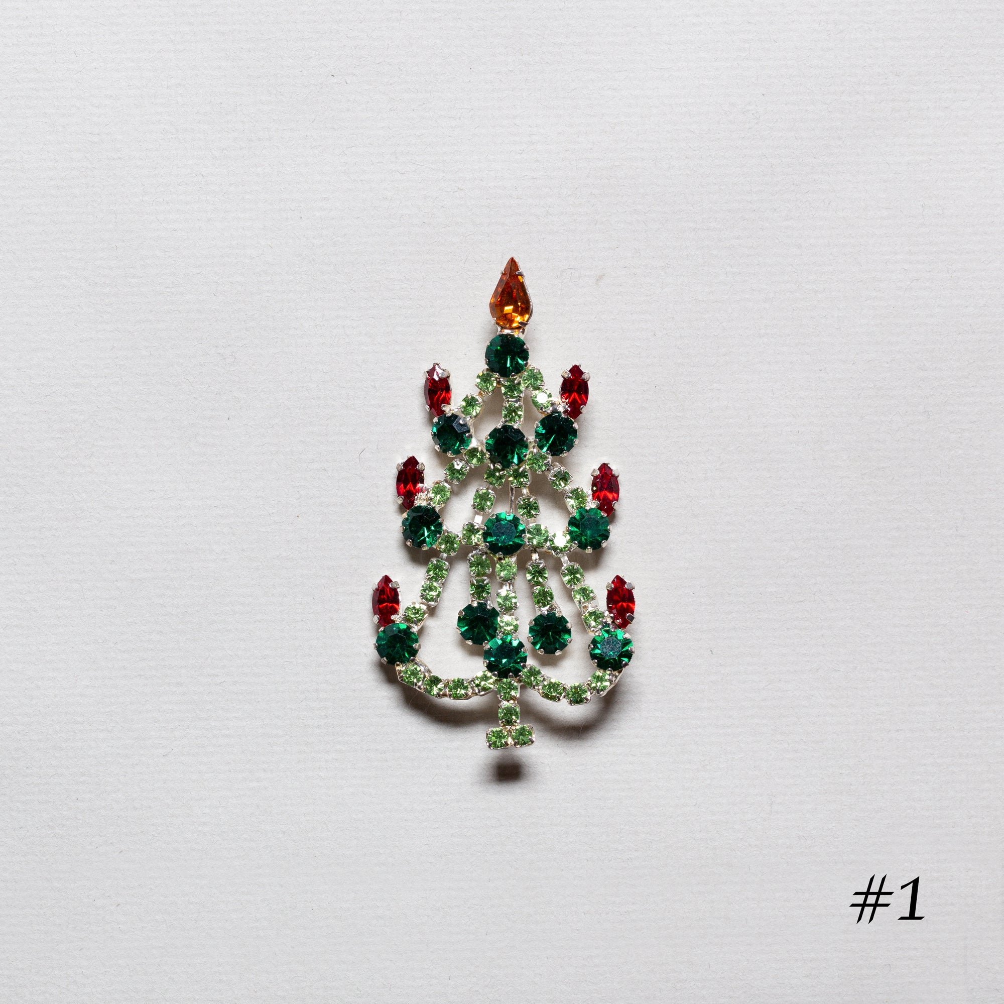 Vintage Christmas Tree Brooch