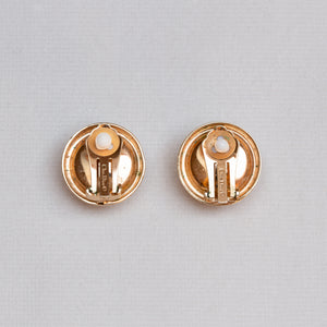 Vintage Christian Dior Clip-on Earrings with Pearls