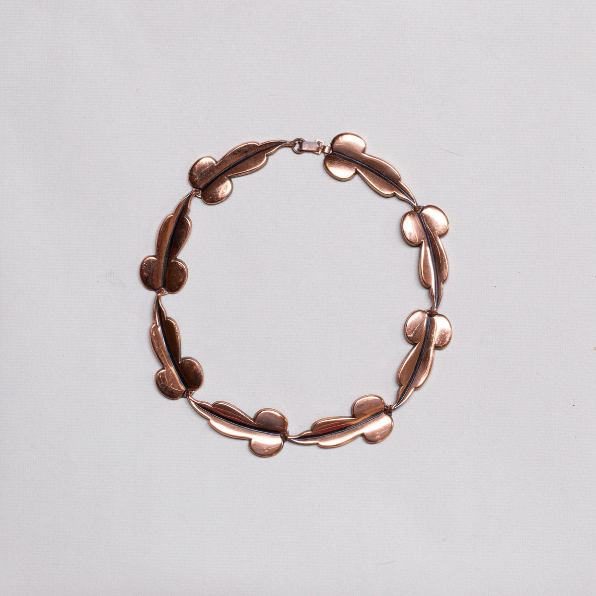 Vintage Copper Leaf Necklace