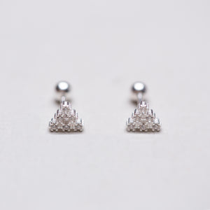 Silver Triangle Stud Cartilage Earring