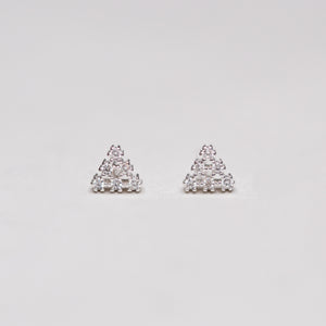 Silver Triangle Stud Cartilage Earring