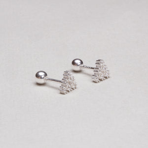 Silver Triangle Stud Cartilage Earring