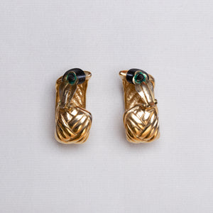 Vintage Braided Gold Clip-on Earrings