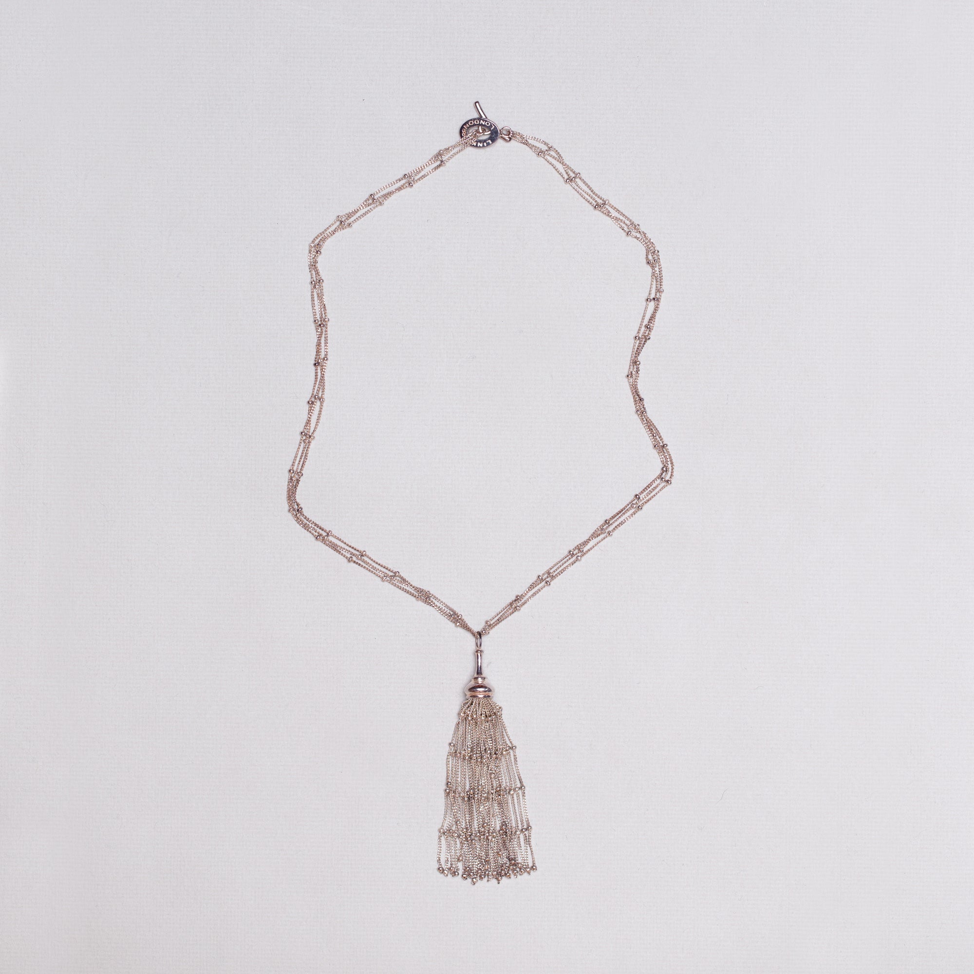 Vintage Links Sterling Silver Tassel Necklace