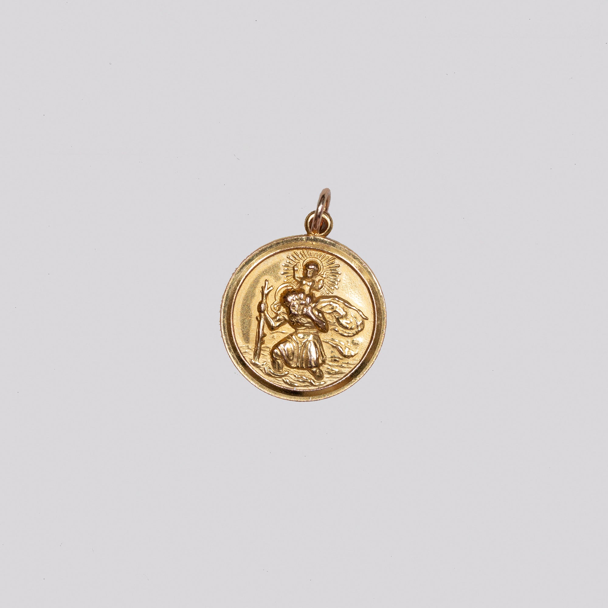 Vintage Georg Jensen Gold St. Christopher Pendant