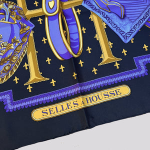 Vintage Hermes Silk Scarf "Selles A Housse"