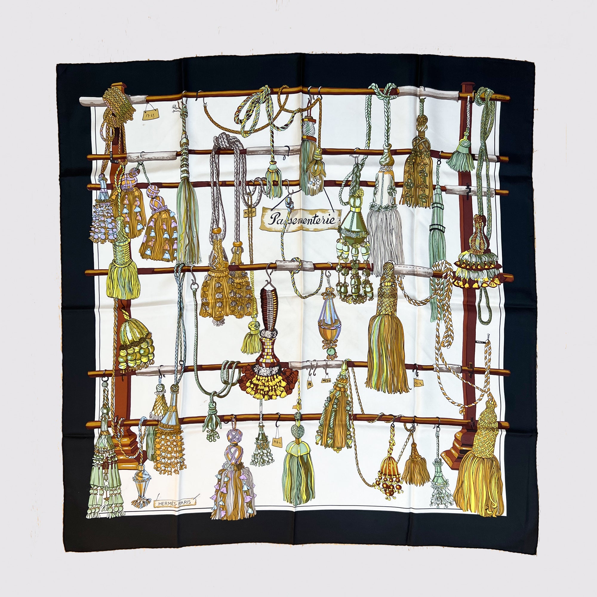 Vintage Hermes Silk Scarf "Passementerie"