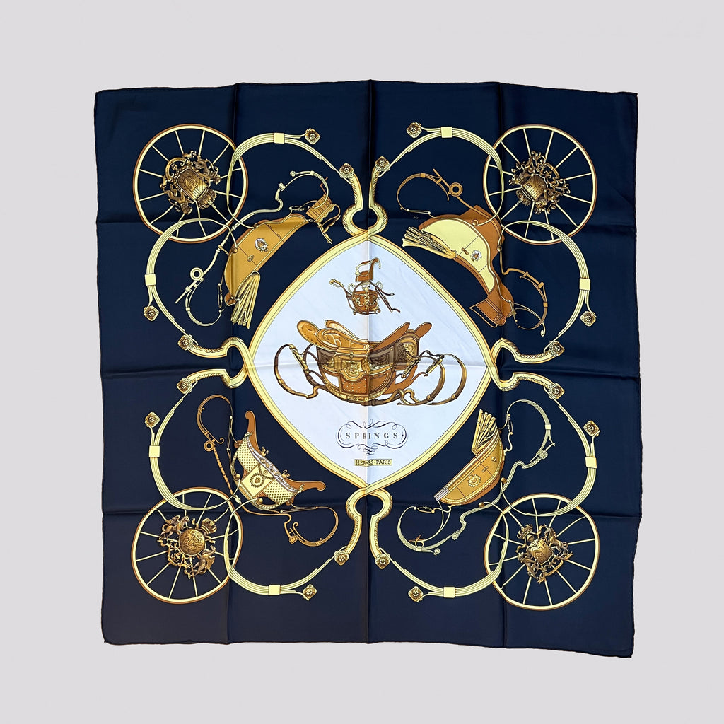 Vintage Hermes Silk Scarf "Springs" no.1
