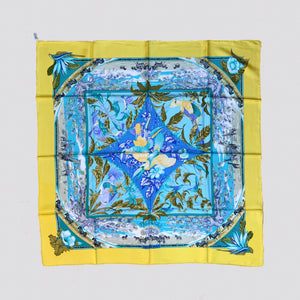 Vintage Hermes Silk Scarf "Tropiques"