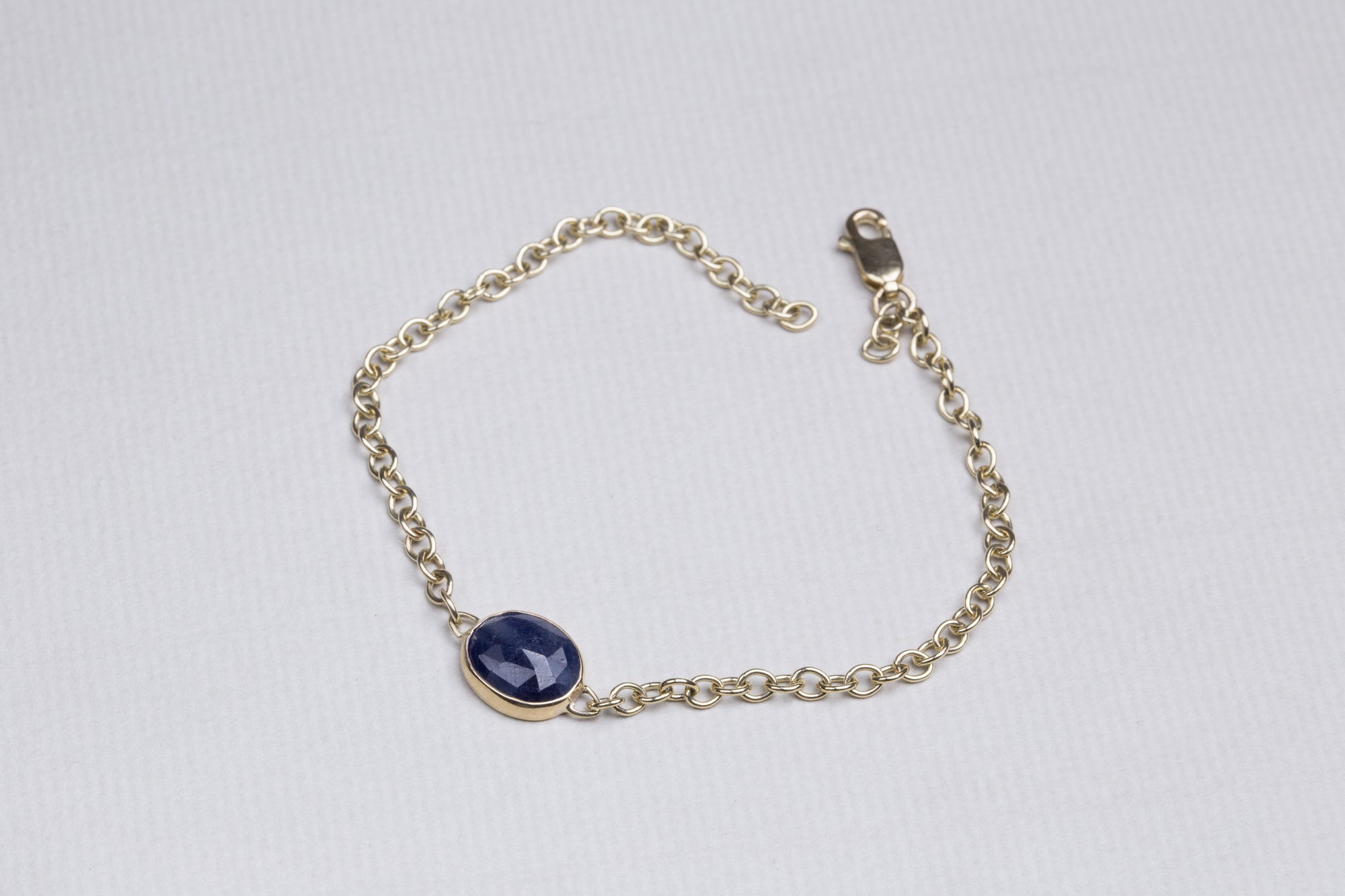 Gold Chain Lapis Lazuli Bracelet