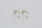 Eye Pendant Diamond Hoop Earrings
