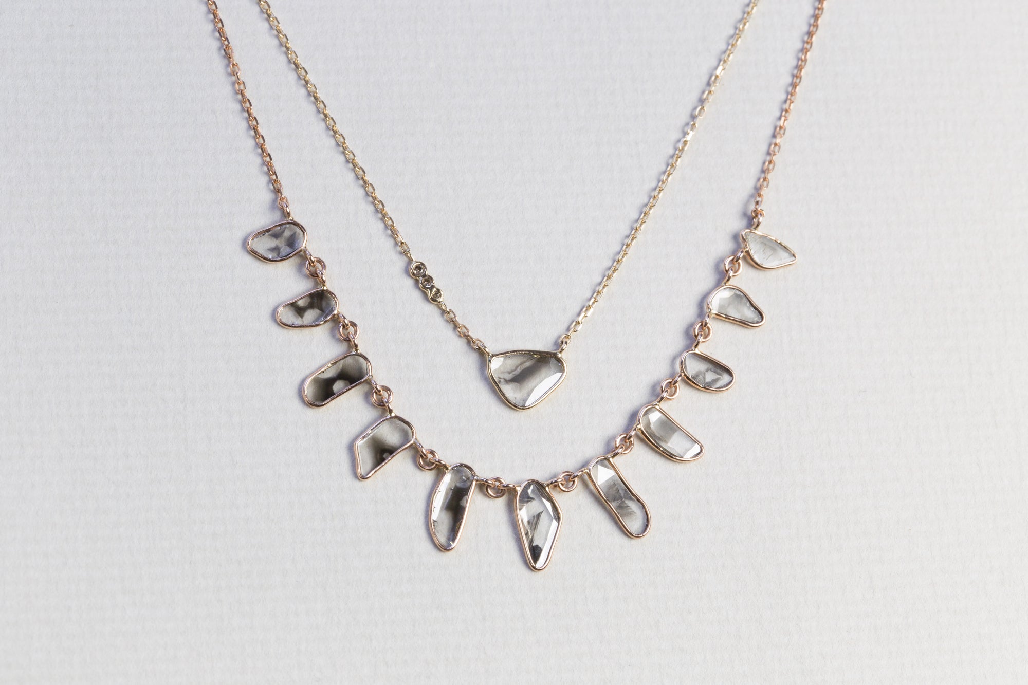 Sliced Diamond Universe Necklace