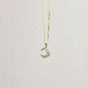 Micro Crescent Moon Necklace