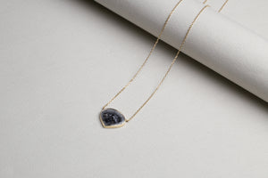 Grey Diamond Slice Necklace