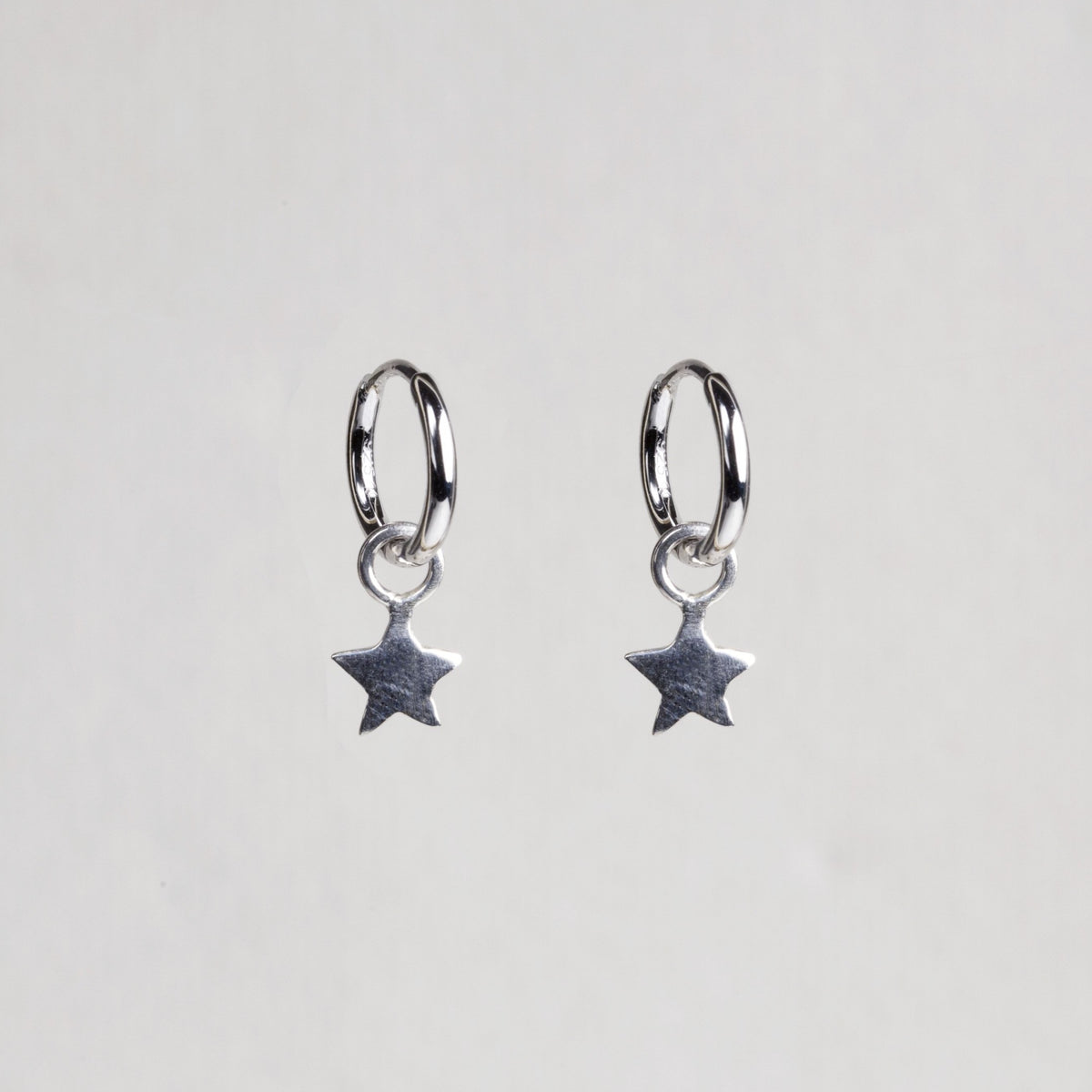 Charmed Hoop Earrings - Stars in Sterling Silver